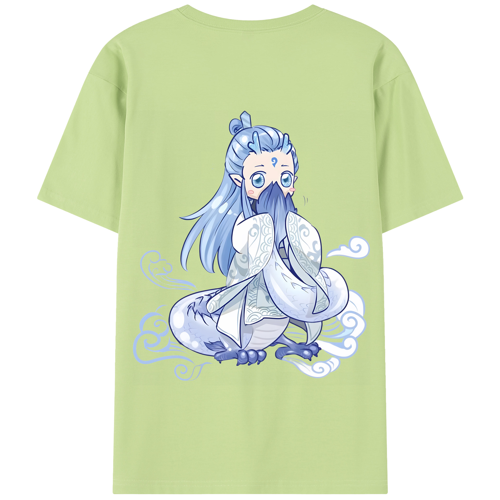 （画像用） Ne Zha 2 ナタ 魔童の大暴れ 綿100％半袖Tシャツ（背面プリント）